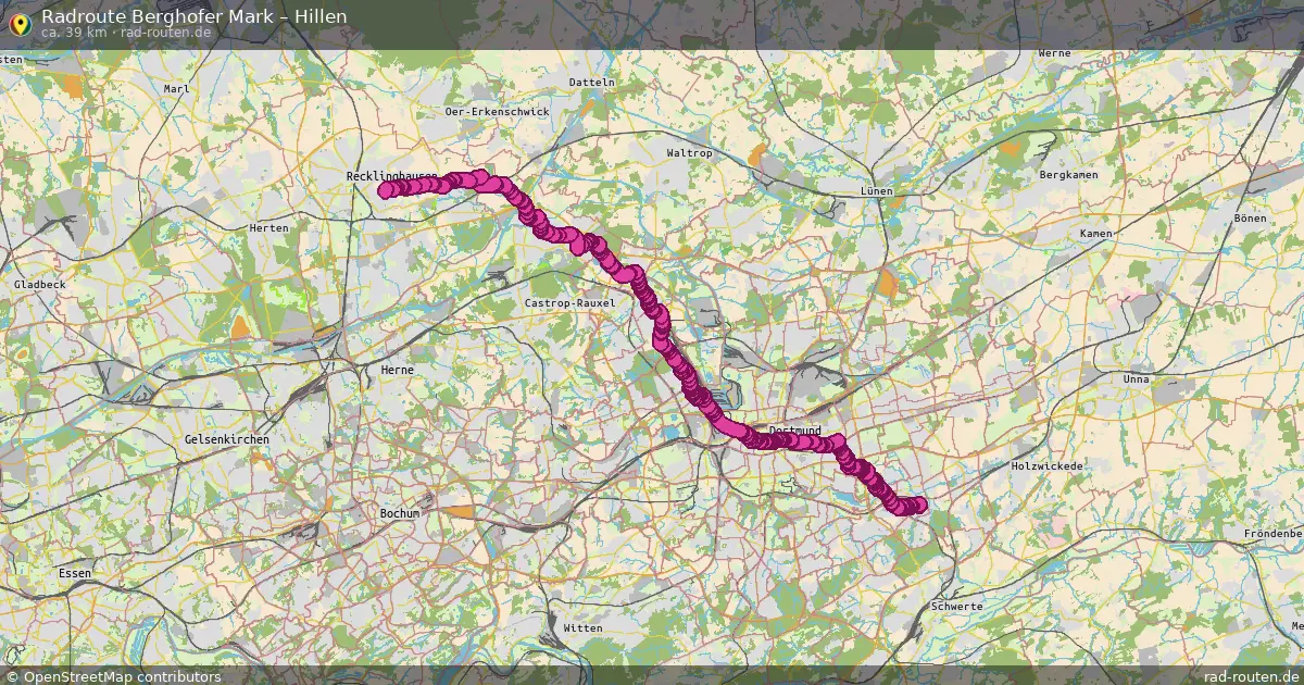 Fahrradroute Berghofer Mark – Hillen (39 km) – Rad-Routen.de