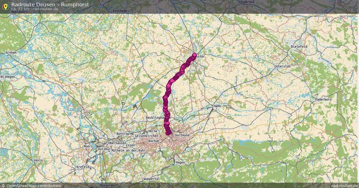 Fahrradroute Rahm – Rumphorst (74 km) – Rad-Routen.de