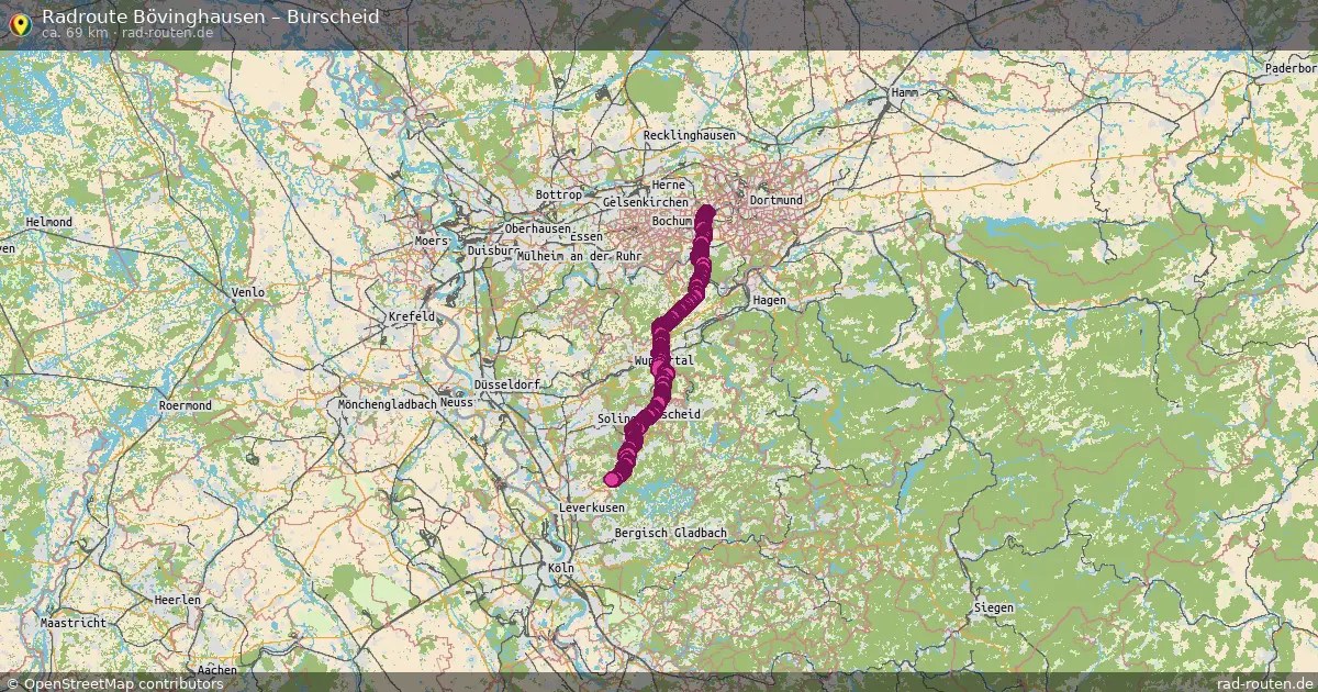 Fahrradroute Somborn – Burscheid (74 km) – Rad-Routen.de