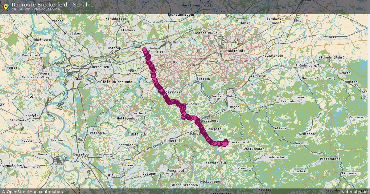Fahrradroute Breckerfeld – Schalke (60 km) – Rad-Routen.de