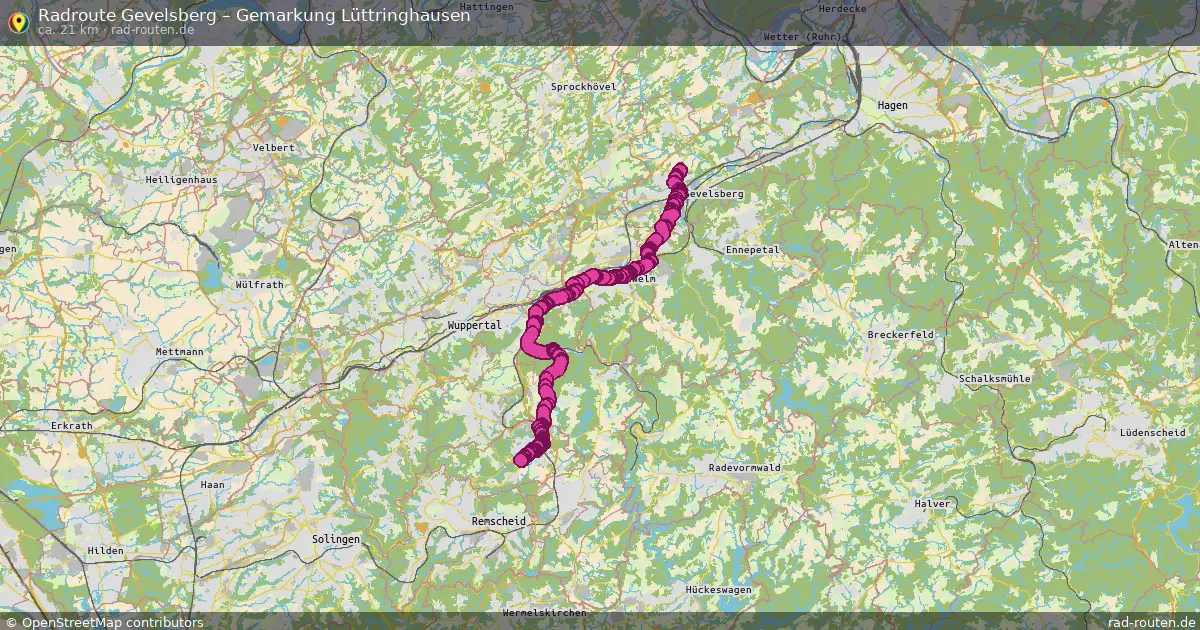 Radtour Gevelsberg – Gemarkung Lüttringhausen
