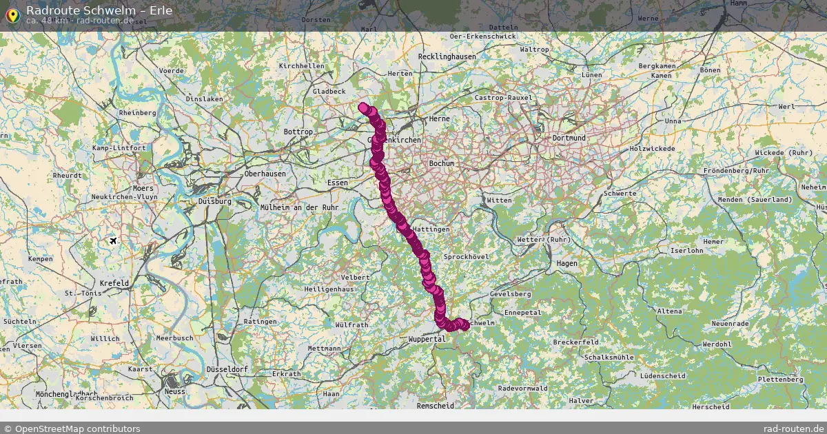 Fahrradroute Schwelm – Erle (48 km) – Rad-Routen.de