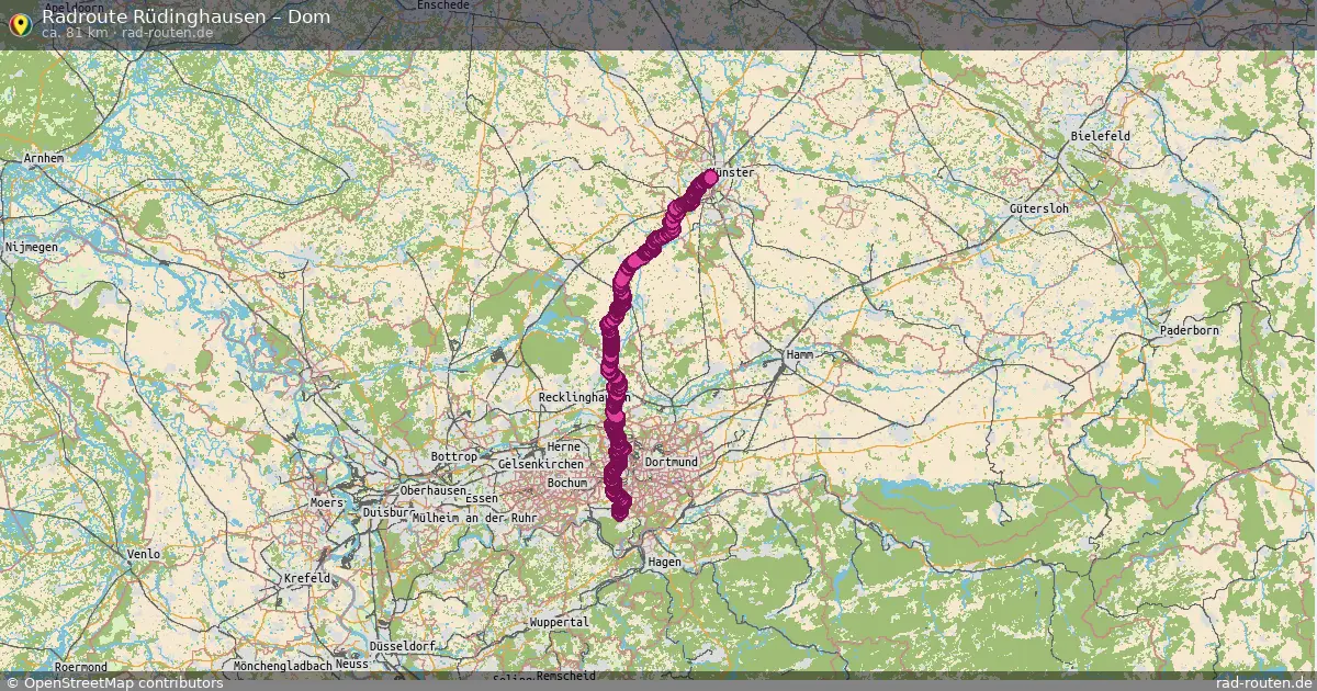 Fahrradroute Rüdinghausen – Dom (81 km) – Rad-Routen.de