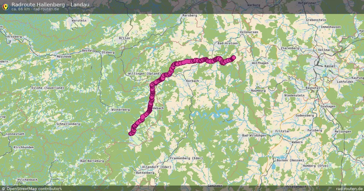 Fahrradroute Hallenberg – Landau (66 km) – Rad-Routen.de