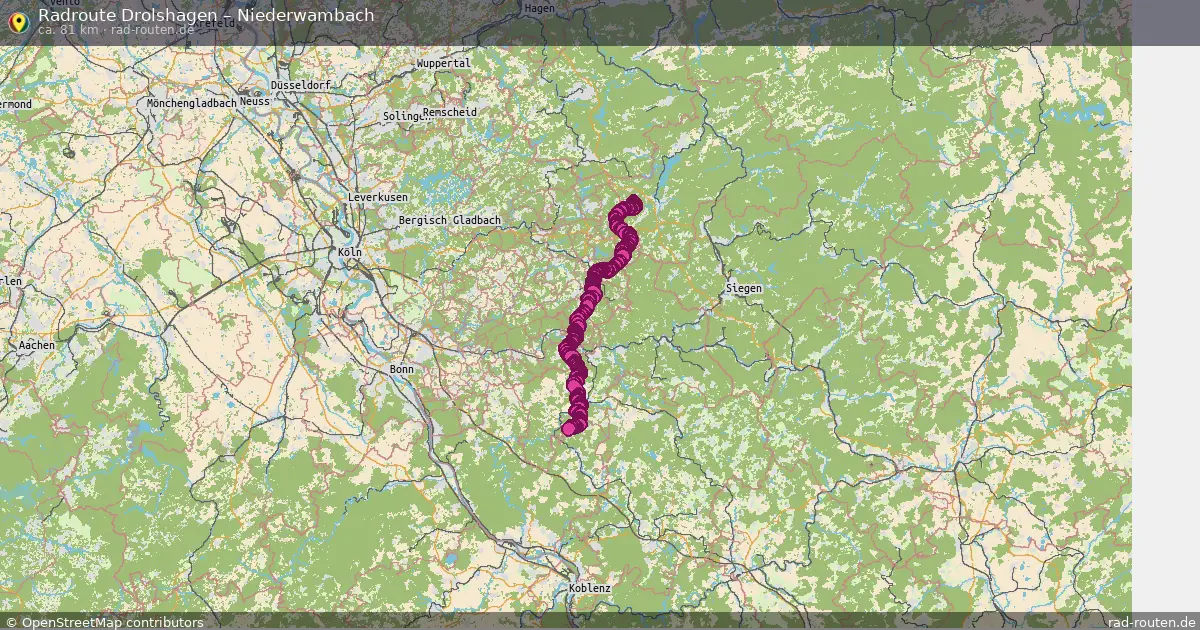 Fahrradroute Drolshagen – Niederwambach