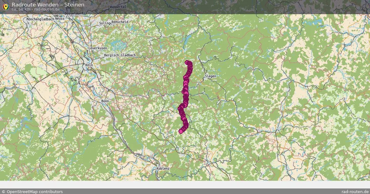 Fahrradroute Wenden – Steinen