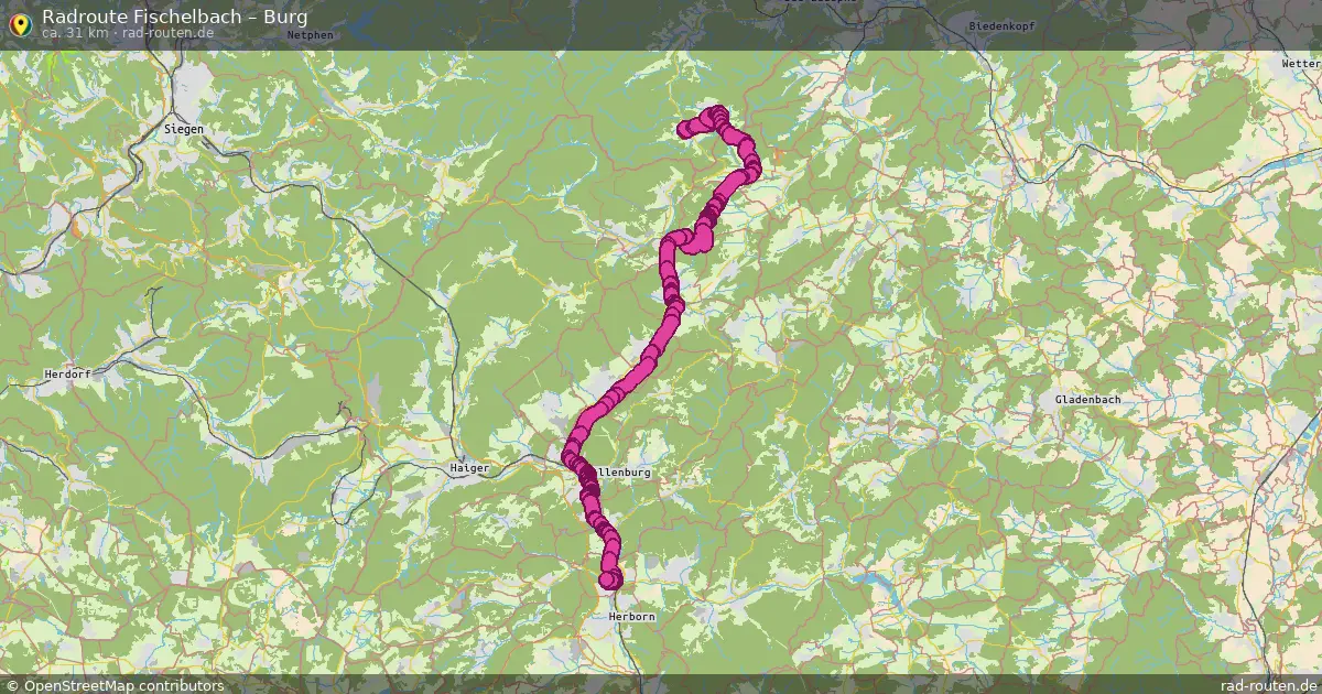 Fahrradroute Fischelbach – Burg (31 km) – Rad-Routen.de