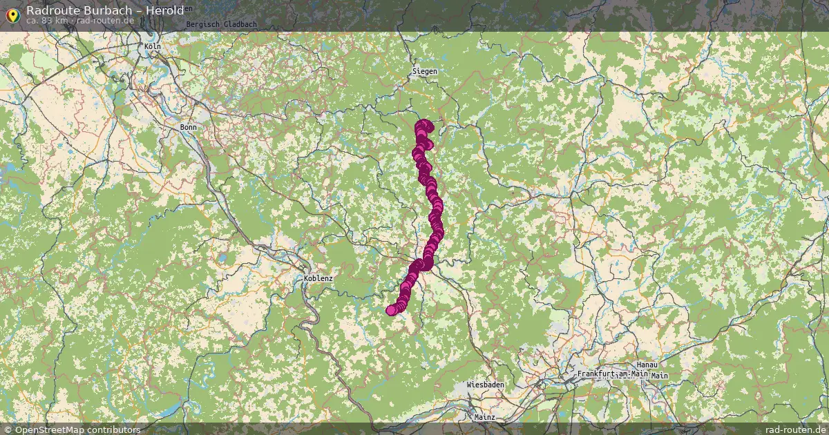 Fahrradroute Burbach – Herold (83 km) – Rad-Routen.de