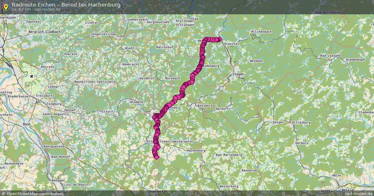 Fahrradroute Eichen – Berod Bei Hachenburg (62 km) – Rad-Routen.de