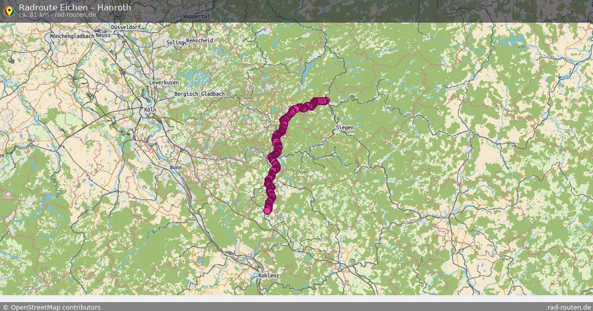 Fahrradroute Eichen – Hanroth (81 km) – Rad-Routen.de