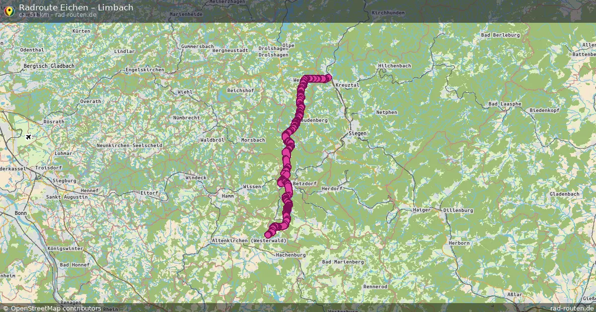 Fahrradroute Eichen – Limbach (52 km) – Rad-Routen.de