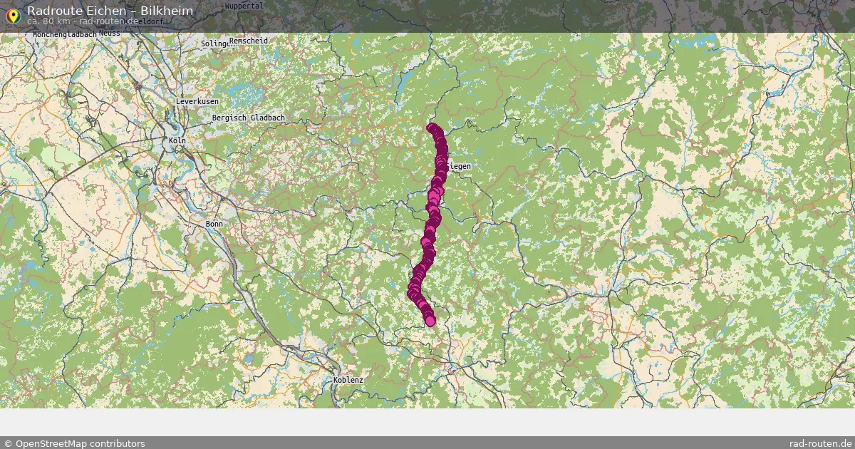 Fahrradroute Eichen – Bilkheim (80 km) – Rad-Routen.de