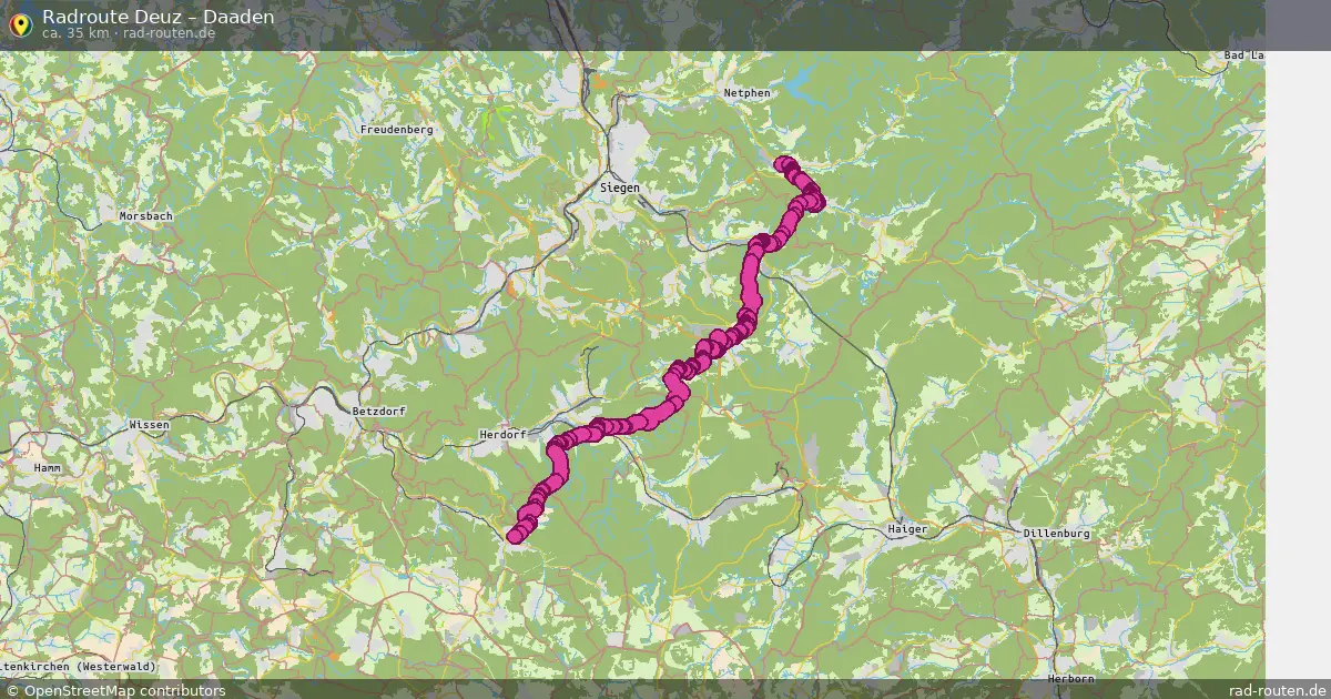 Fahrradroute Deuz – Daaden (35 km) – Rad-Routen.de