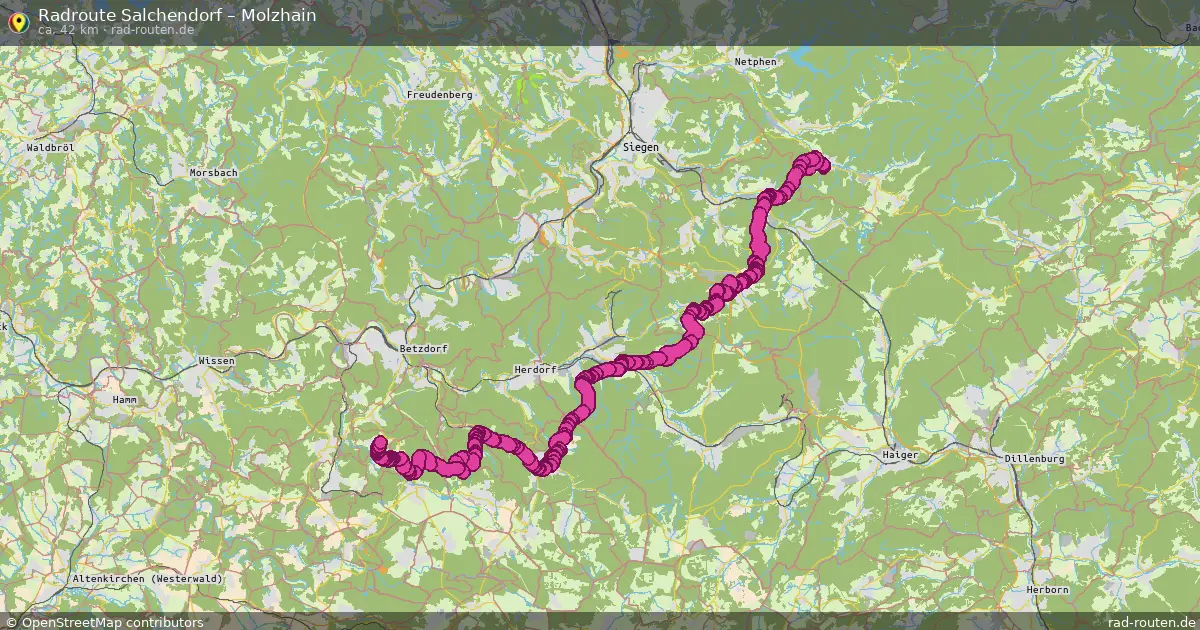 Fahrradroute Salchendorf – Molzhain (45 km) – Rad-Routen.de
