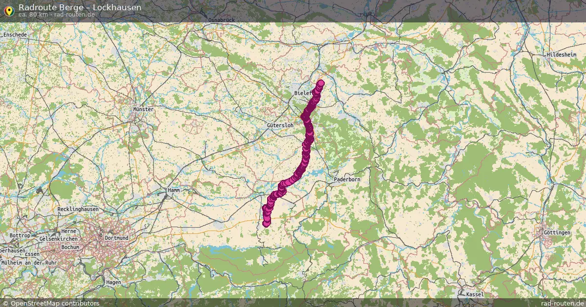 Fahrradroute Berge – Lockhausen (80 km) – Rad-Routen.de