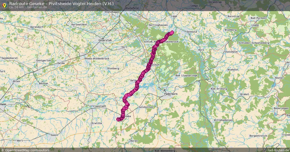 Radtour Geseke – Pivitsheide Vogtei Heiden (V.h.)