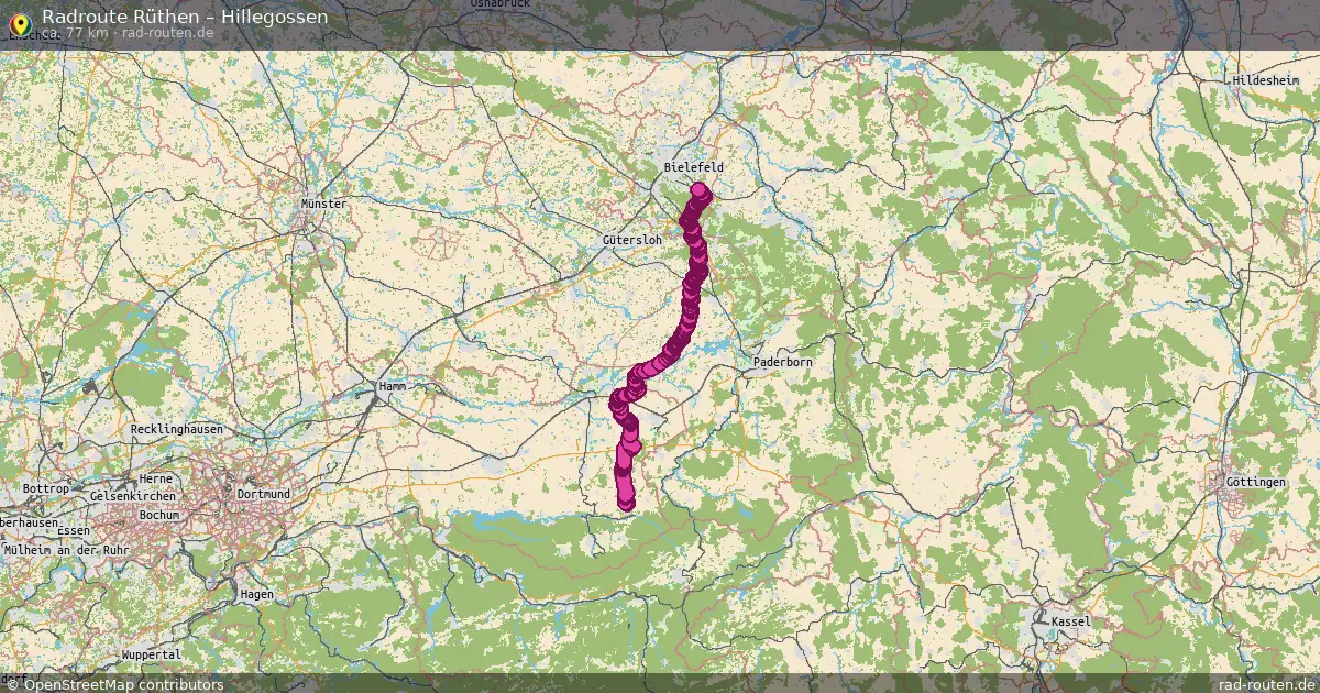 Fahrradroute Rüthen – Hillegossen