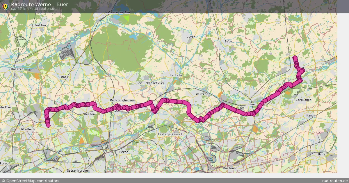 Fahrradroute Werne – Buer (57 km) – Rad-Routen.de