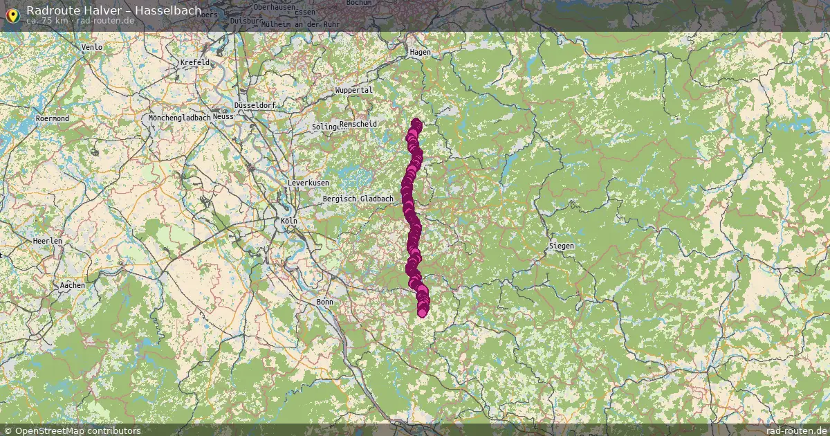 Fahrradroute Halver – Hasselbach (75 km) – Rad-Routen.de