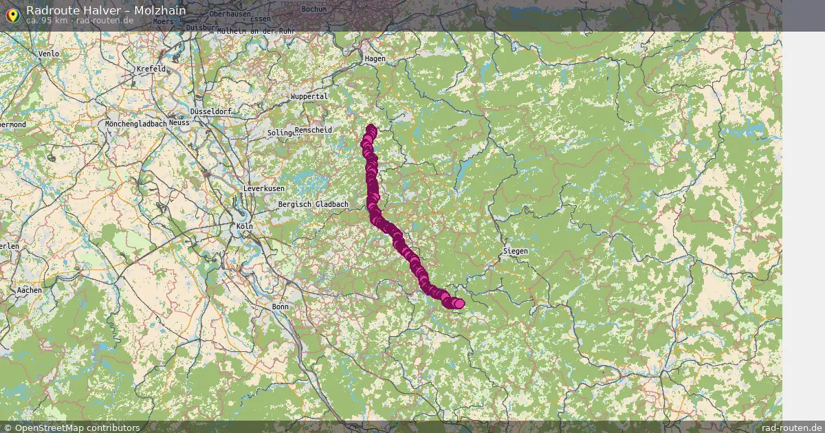 Fahrradroute Halver – Molzhain (84 km) – Rad-Routen.de