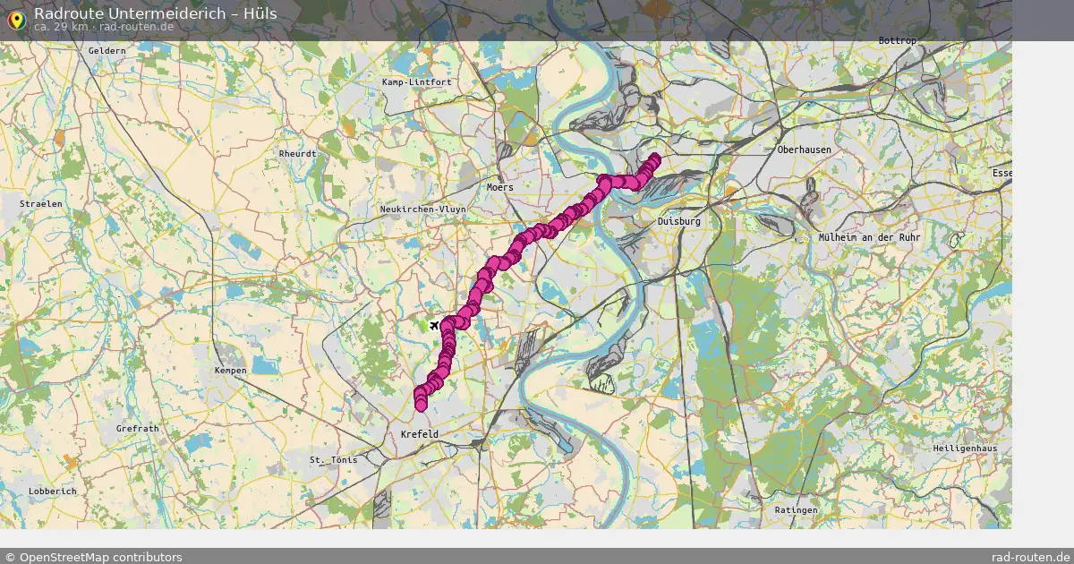 Fahrradroute Untermeiderich – Hüls