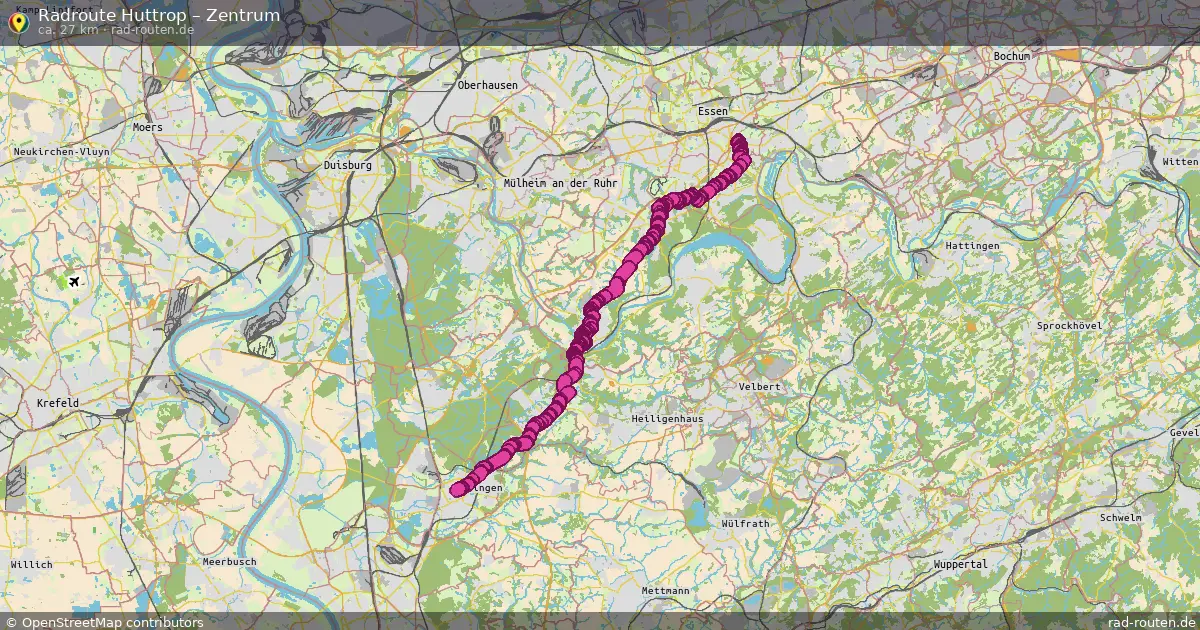 Radtour Huttrop – Zentrum