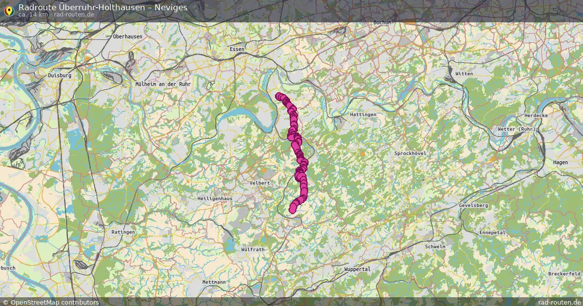 Fahrradroute Überruhr-Holthausen – Neviges