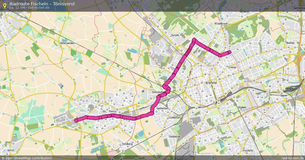 Fahrradroute Fischeln – Tönisvorst