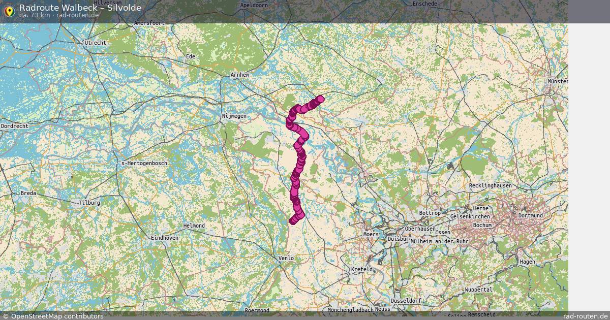 Fahrradroute Walbeck – Silvolde (73 km) – Rad-Routen.de