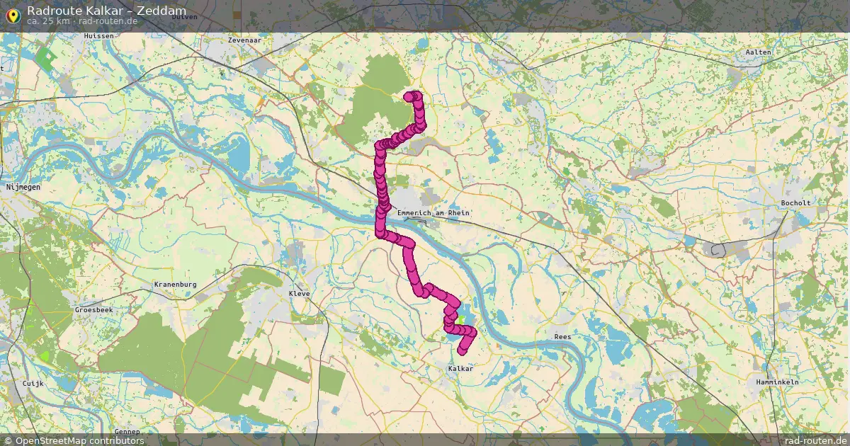 Fahrradroute Kalkar – Zeddam