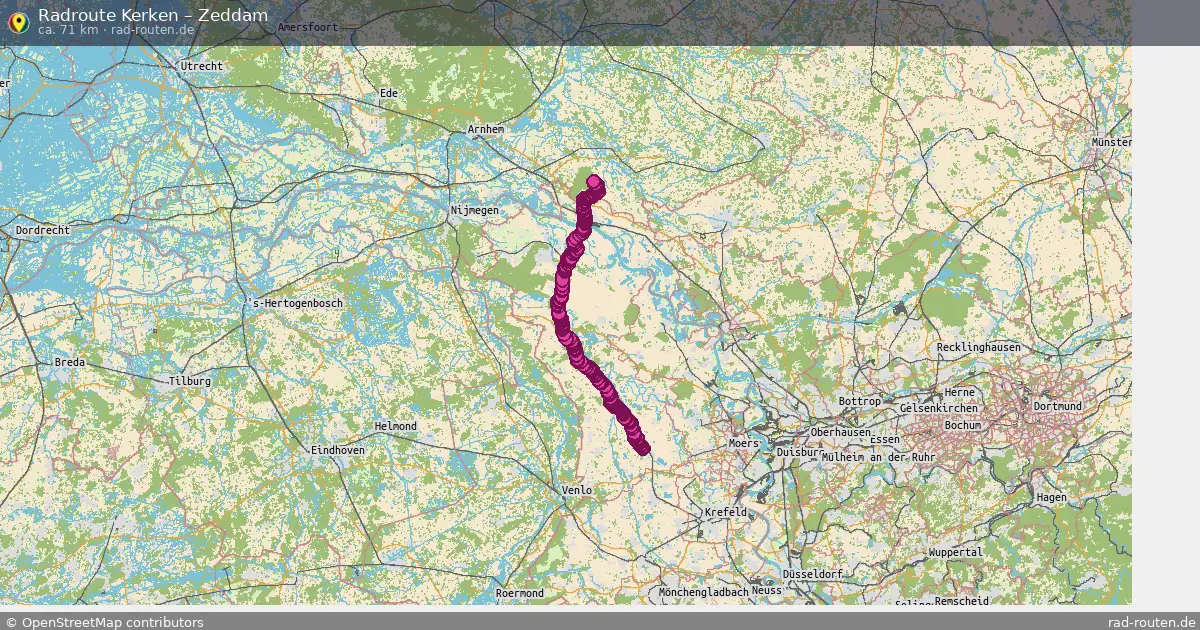 Fahrradroute Kerken – Zeddam