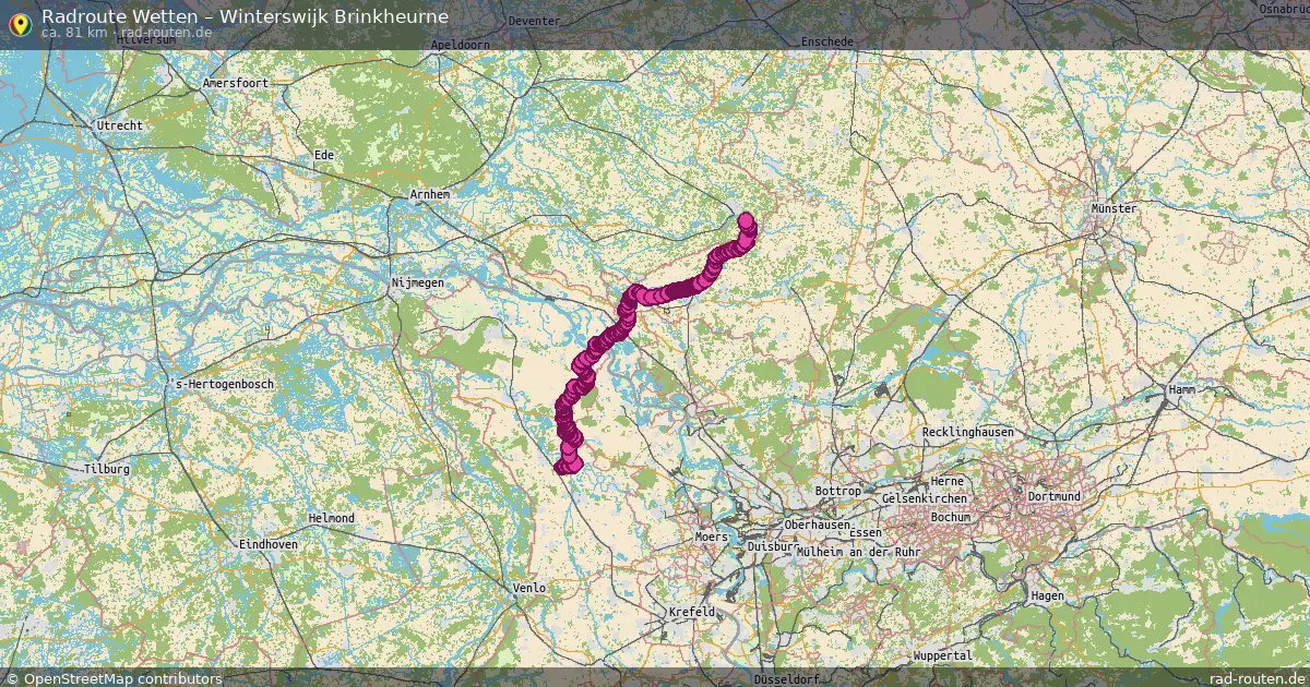Radtour Wetten – Winterswijk Brinkheurne