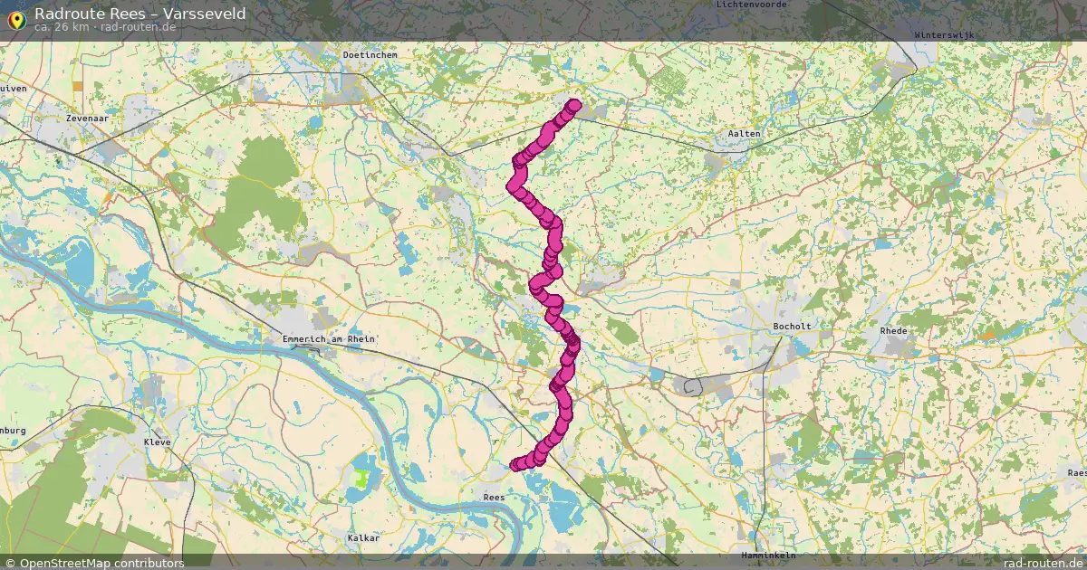 Fahrradroute Rees – Varsseveld (26 km) – Rad-Routen.de