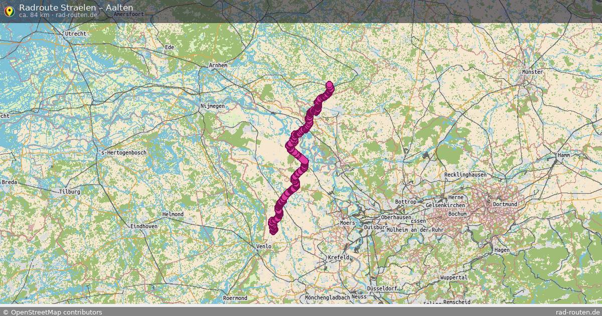 Fahrradroute Straelen – Aalten (84 km) – Rad-Routen.de