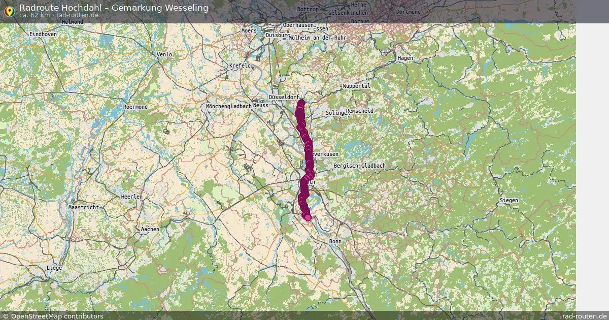 Radtour Hochdahl – Gemarkung Wesseling