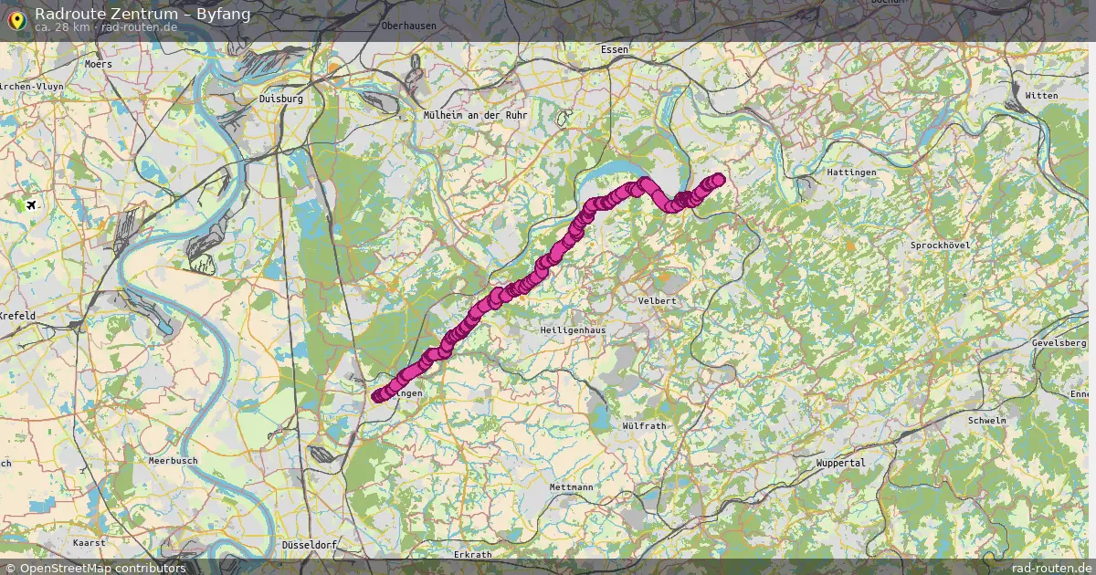 Radtour Zentrum – Byfang