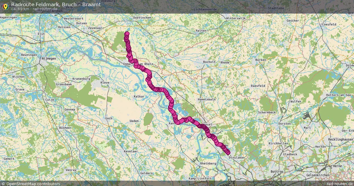 Radtour Feldmark, Bruch – Braamt