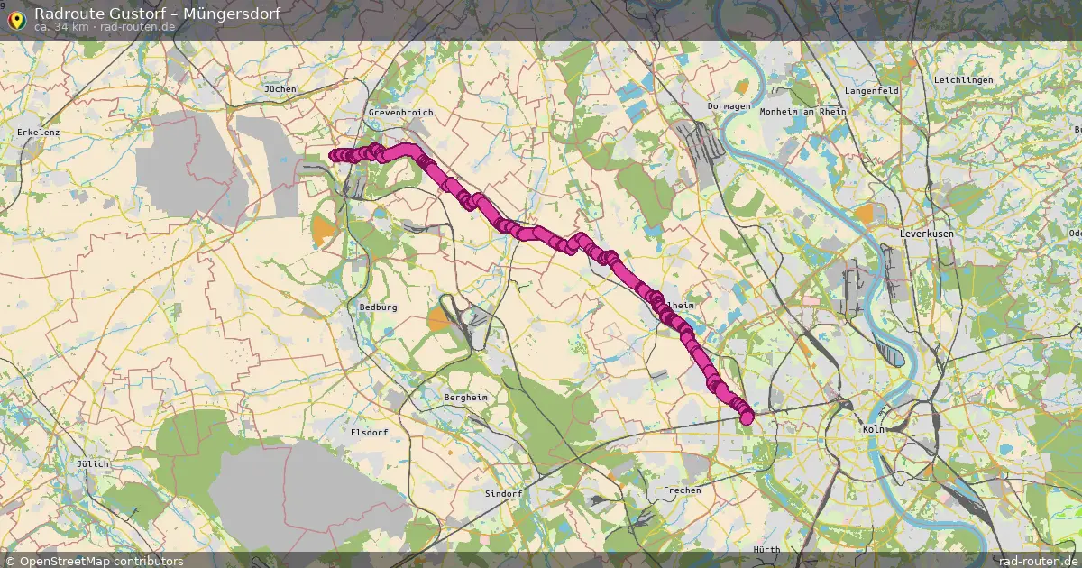 Radtour Gustorf – Müngersdorf