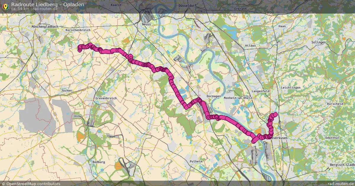 Radtour Liedberg – Opladen