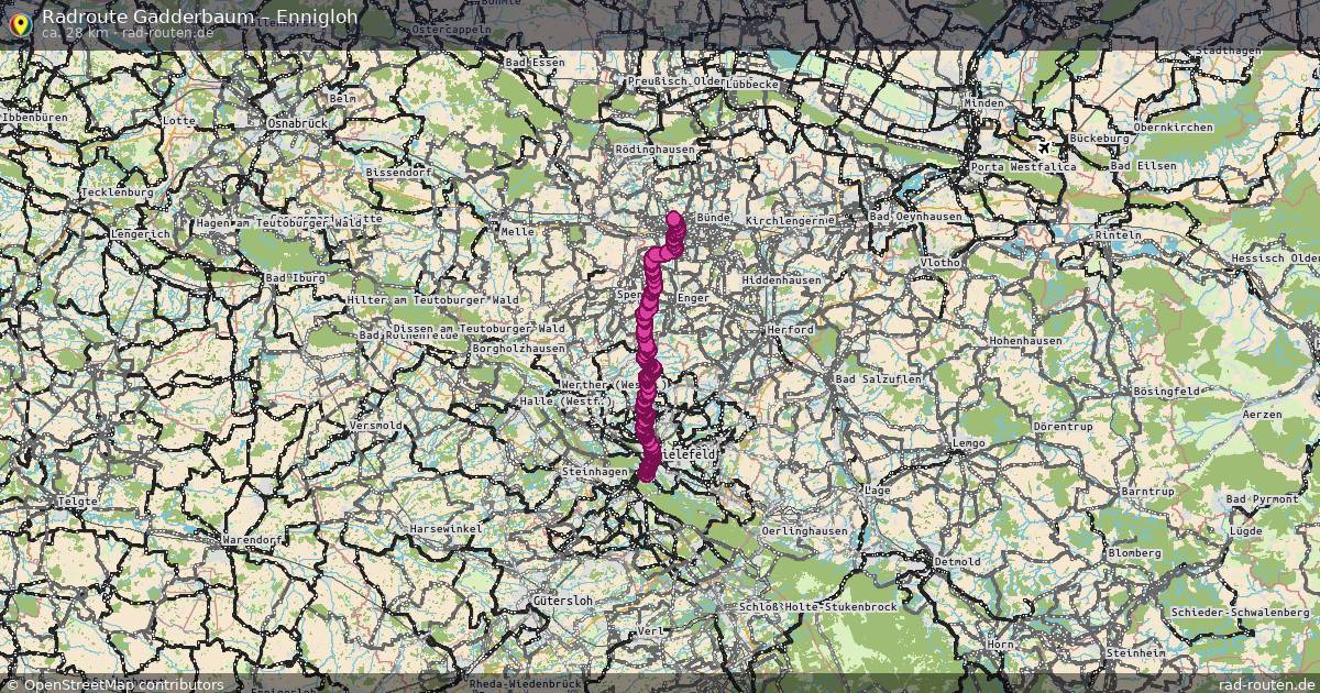 Fahrradroute Gadderbaum – Ennigloh