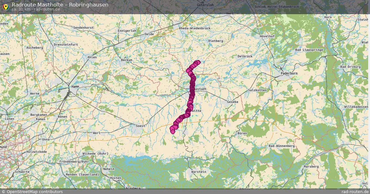 Fahrradroute Mastholte – Robringhausen (31 km) – Rad-Routen.de