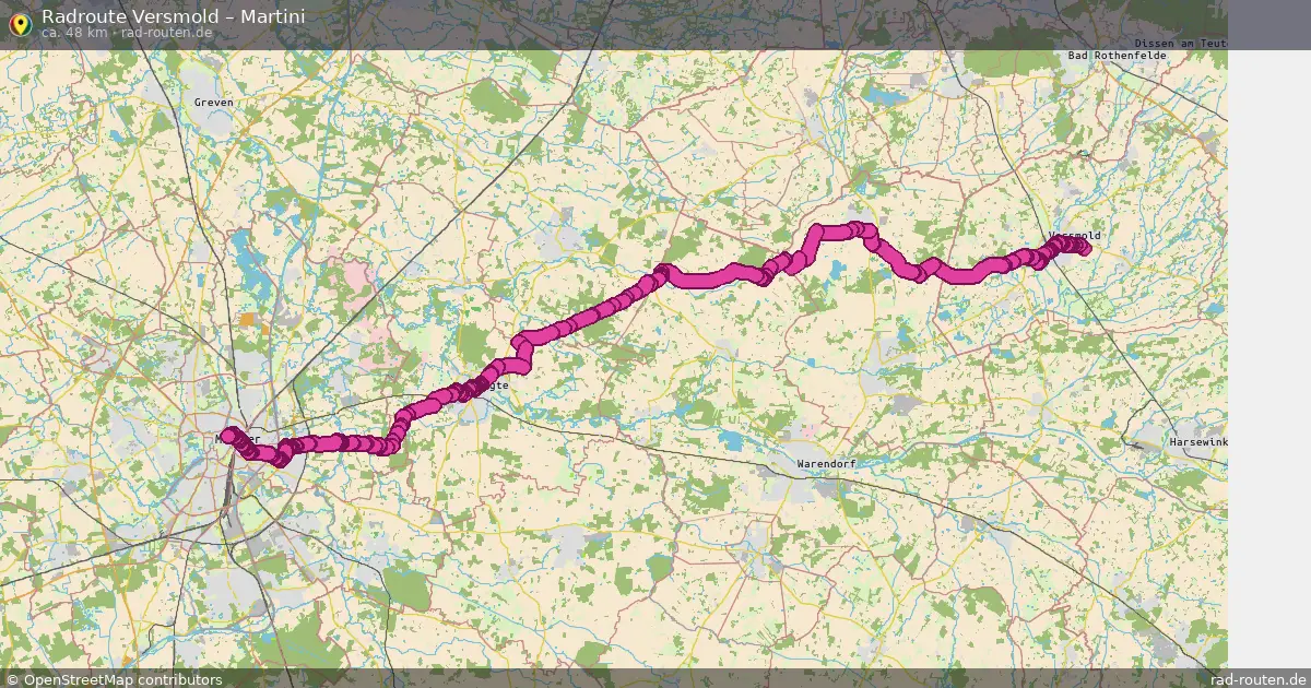 Fahrradroute Versmold – Martini (48 km) – Rad-Routen.de