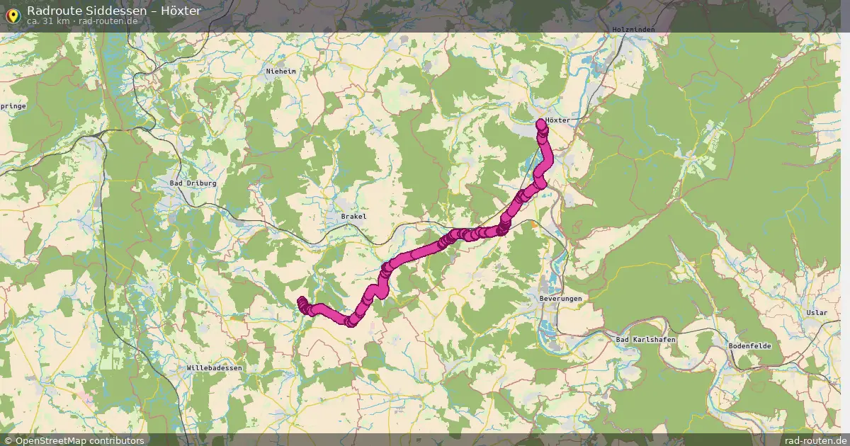 Radtour Siddessen – Höxter