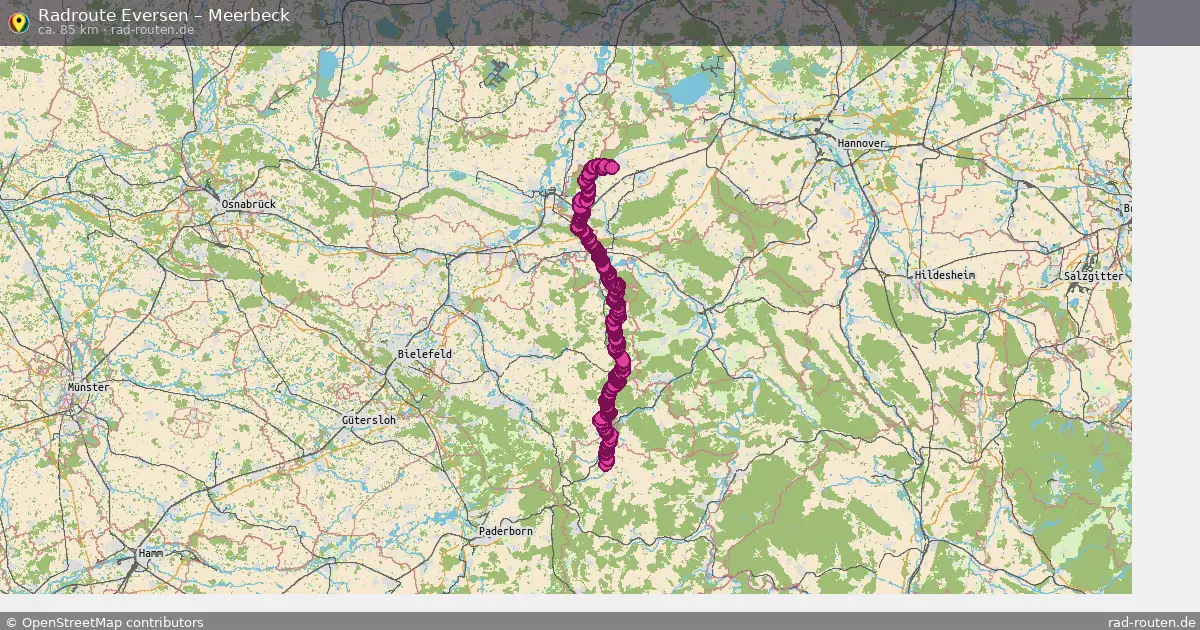 Fahrradroute Eversen – Meerbeck (85 km) – Rad-Routen.de