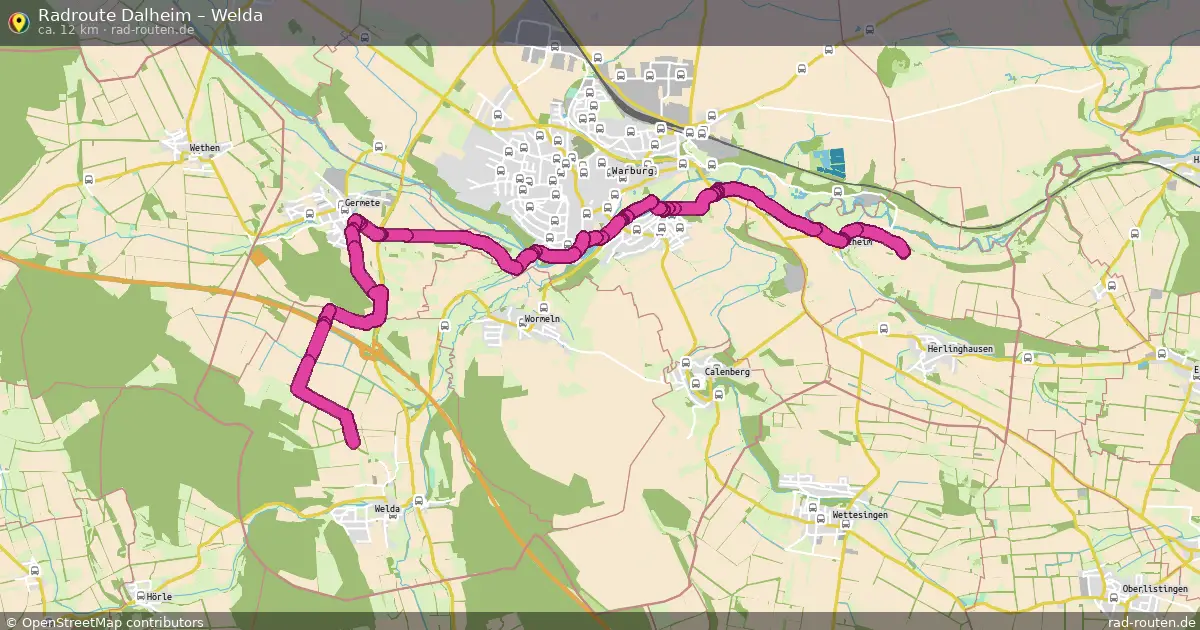 Radtour Dalheim – Welda