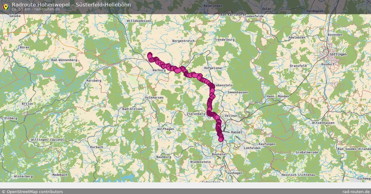 Radtour Hohenwepel – Süsterfeld-Helleböhn