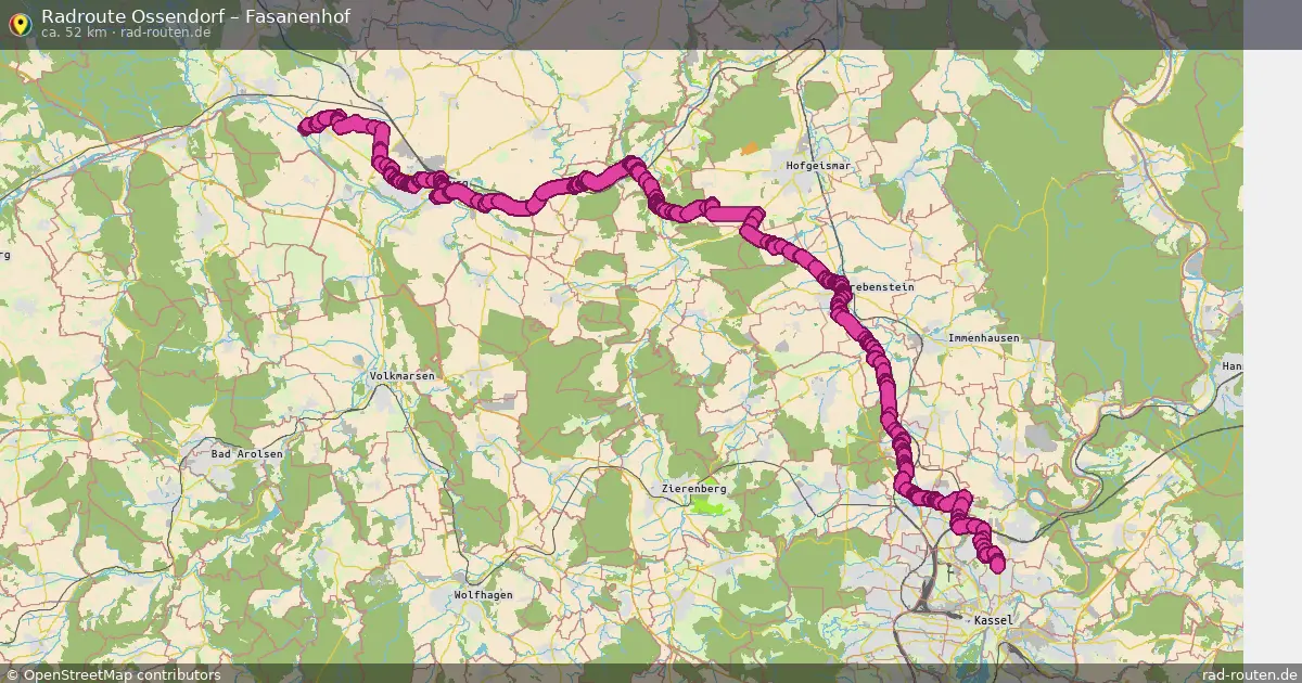 Fahrradroute Ossendorf – Fasanenhof (52 km) – Rad-Routen.de