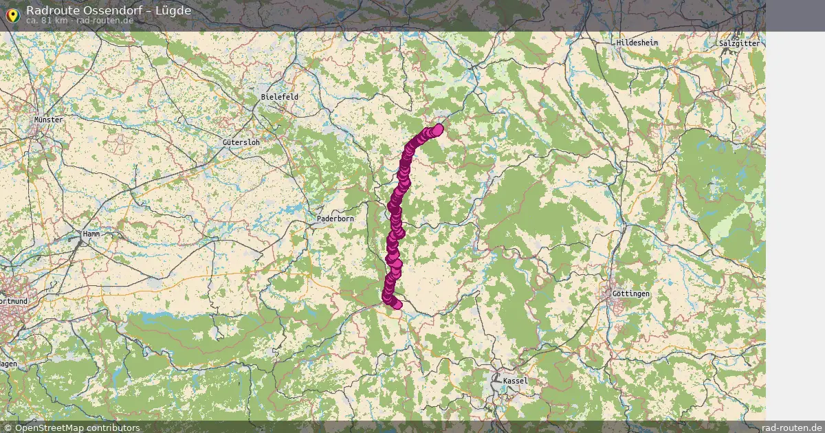 Fahrradroute Ossendorf – Lügde