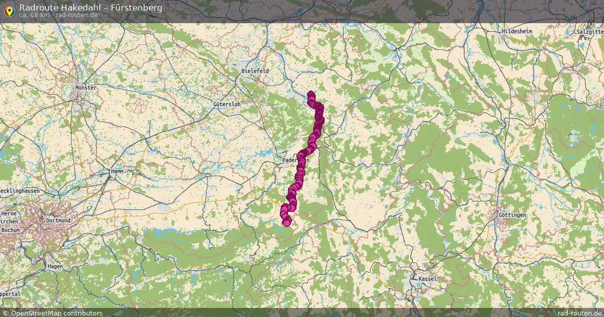Fahrradroute Hakedahl – Fürstenberg