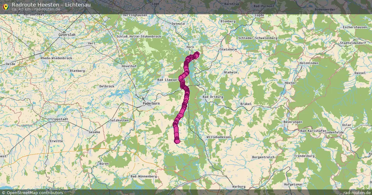 Fahrradroute Heesten – Lichtenau (40 km) – Rad-Routen.de